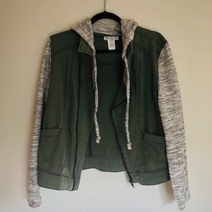 Nordstrom Zip Up Hooded Military Jacket